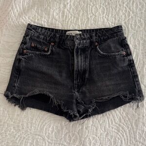 Zara Charcoal Jean Shorts